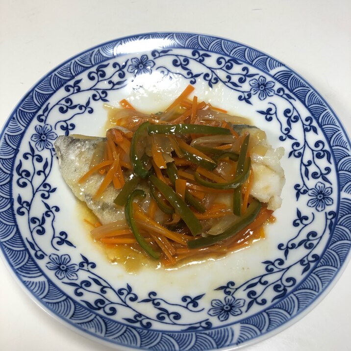 野菜たっぷり タラの甘酢あんかけ